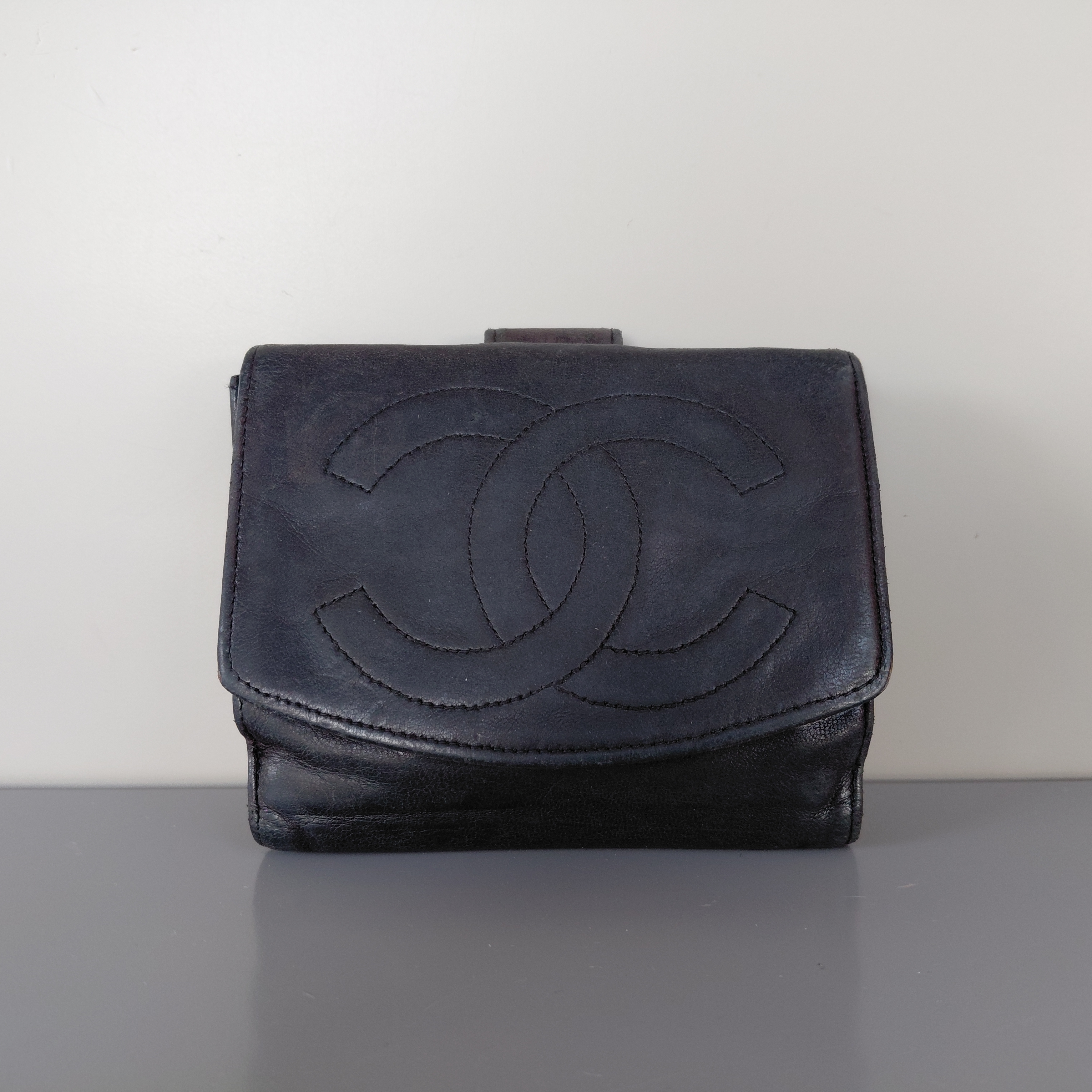 Chanel Dark Leather Wallet